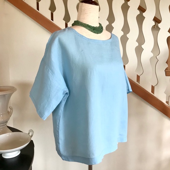Eileen Fisher | Organic Linen Box Top - Picture 2 of 7